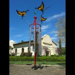 26 foot tall Butterfly Wind Chime Located at Sculpterra Winery and Sculpture Garden.