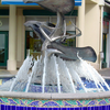 Bronze monumental triple stingray sculpture at the Kirk Freeport center ferry landing in Grand Cayman Island. 12'x8'